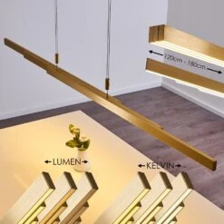 Airolo Pendelleuchte LED Messing, 3-flammig