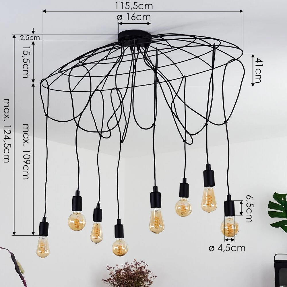 Chitaj Pendelleuchte Schwarz, 1-flammig – Bild 4
