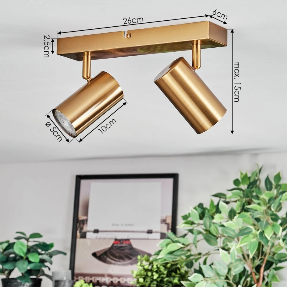 Javel Deckenleuchte Gold, 2-flammig – Bild 4