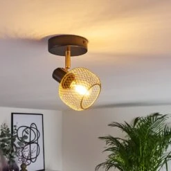 Pipisu Deckenleuchte Gold, Messing, Schwarz, 1-flammig