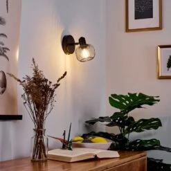 Pipisu Wandleuchte Schwarz, 1-flammig